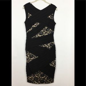 Adrianna Papell Black Lace Dress Size 6